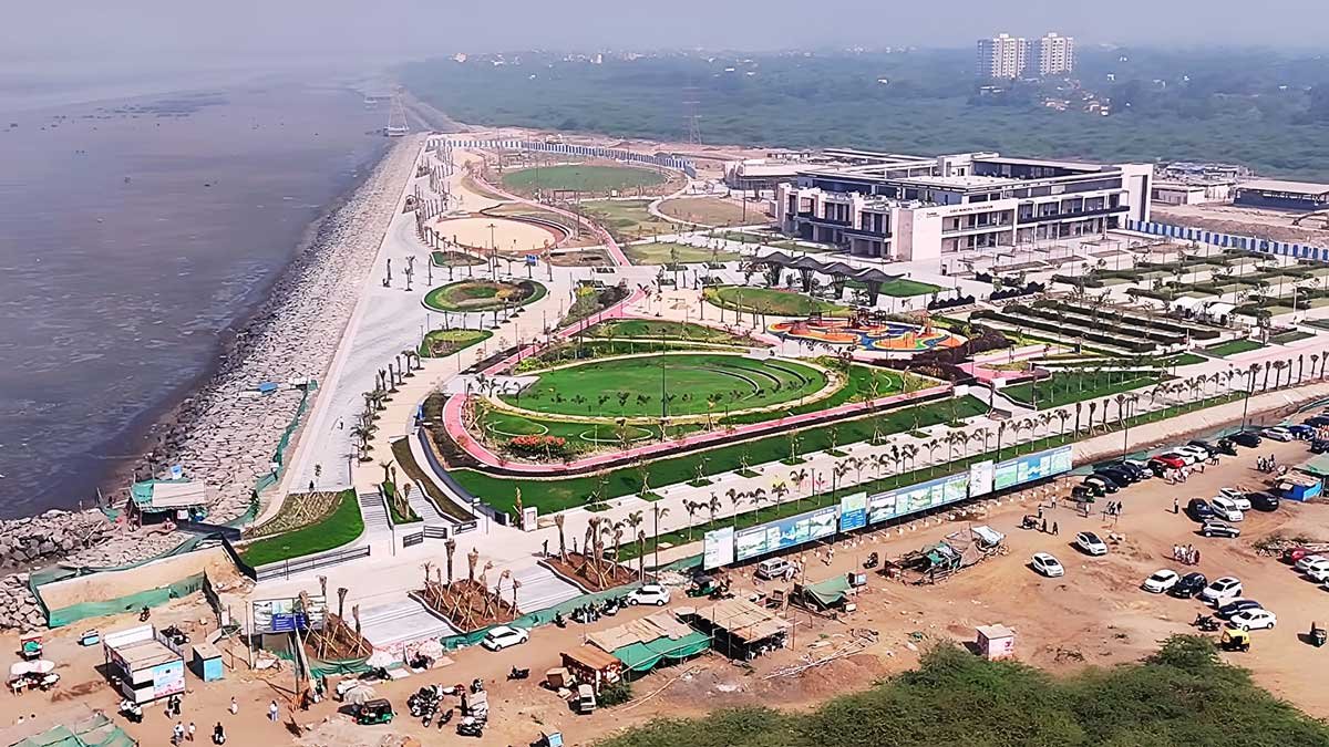 Aerial view of Dumas Sea Face Surat